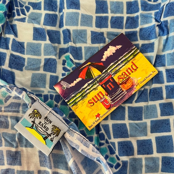 NWT - Sun N’ Sand Blue Sarong and Scrunchie Set - Picture 4 of 7